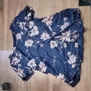 Sonoma Everyday T-Shirt Blue Floral XS